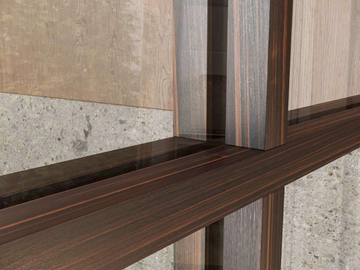 LADY - Wooden room divider by CARMINATI SERRAMENTI - view 3